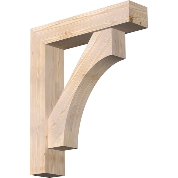 Ekena Millwork Westlake Block Smooth Bracket w/ Offset Brace, Douglas Fir, 7 1/2"W x 34"D x 40"H BKT0806X34X40WTL05SDF - main